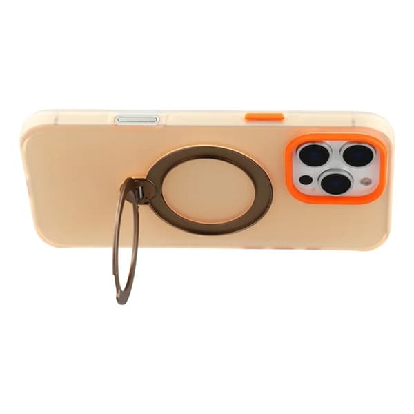 KIGC Mobilskal till iPhone 16 Pro Max Rotating Kickstand - Orange Orange