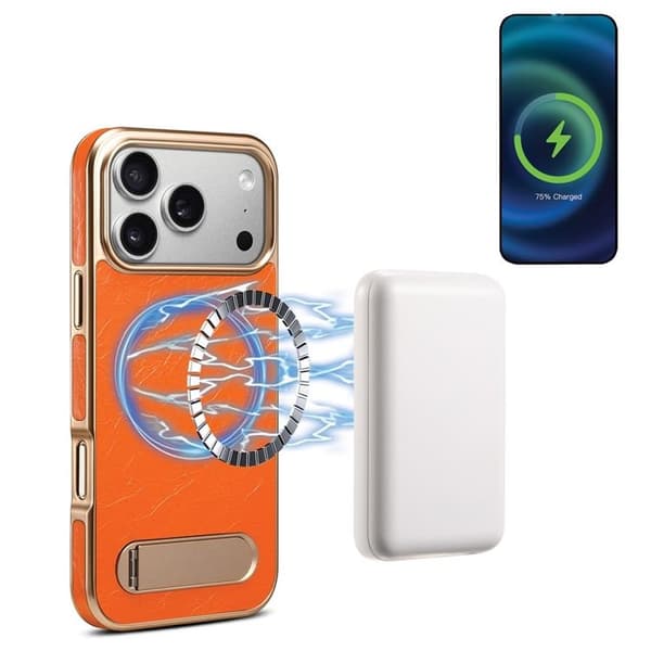 DENIOR Mobilskal till iPhone 17 Pro MagSafe A25+1 Electroplating - Orange Orange