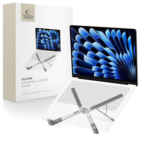 Tech-Protect ULS300 Universal Stativ För Bärbar Dator - Silver Silver