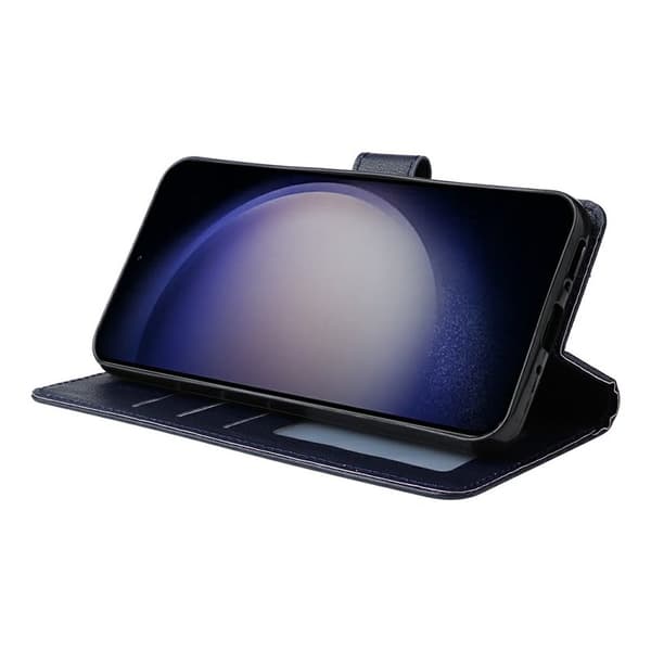 Samsung Galaxy S26 / S26 Pro Plånboksfodral Ställ Konstläder - Blå