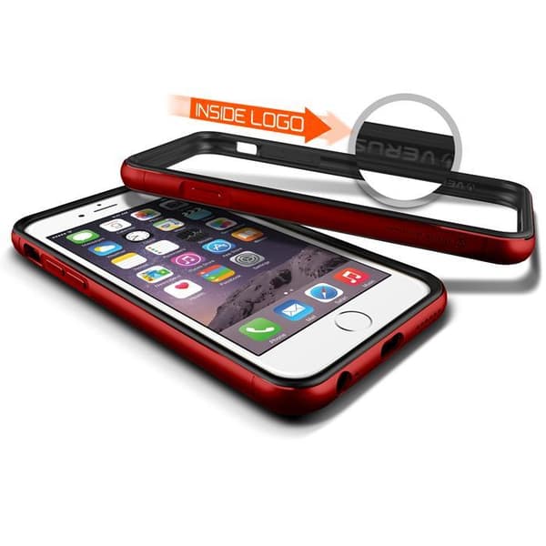 Verus Iron kofangeretui til Apple iPhone 6 (S) Plus (rød - sort) Svart