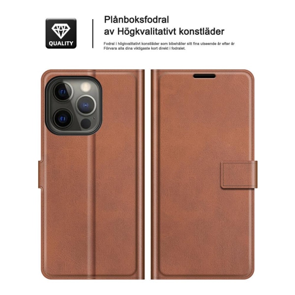 RFID-beskyttet tegnebogscover iPhone 13 Pro - Boom of Sweden Brown