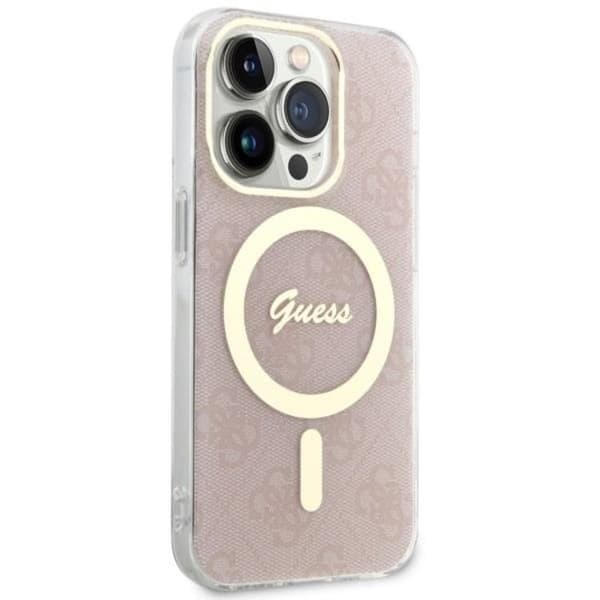 Guess iPhone 14 Pro Mobilskal MagSafe 4G - Pinkki Rosa