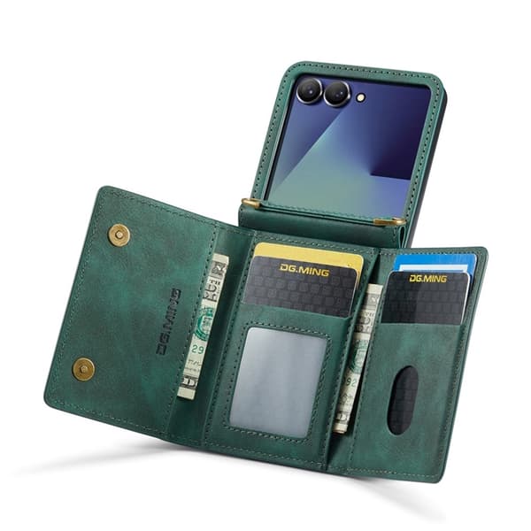DG.MING Mobilskal till Galaxy Z Flip 7 RFID-Skydd M5 - Grön Grön