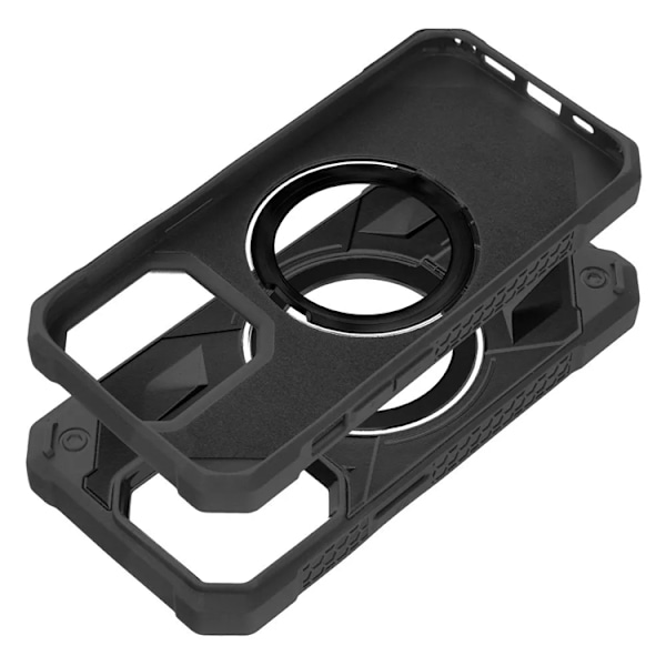 iPhone 15 Plus Mobilskal Magsafe Ringhållare Armor - Svart Svart