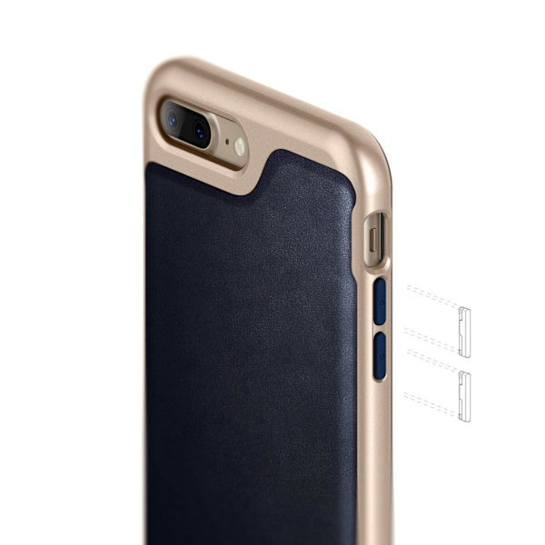 Caseology Envoy Äkta Läder Skal iPhone 7 Plus - Blå Blå