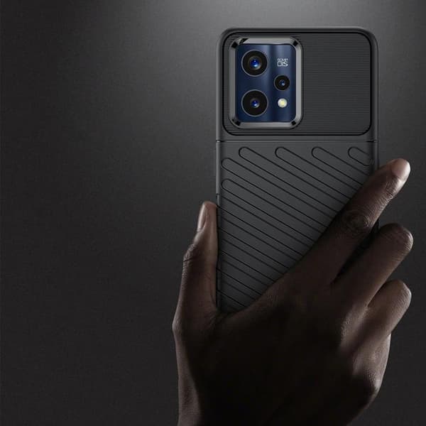Realme 9 Pro Plus -kuori Thunder Flexible Armored - Musta Svart