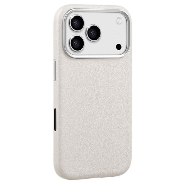 X-LEVEL Mobilskal till iPhone 17 Pro Max MagSafe PU Läder Vit