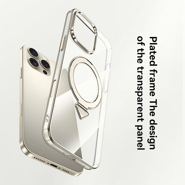 SULADA Mobilskal till iPhone 15 Pro Max MagSafe Ställ Clear PC Grå