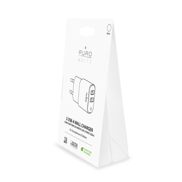 Puro Wall Väggladdare Mini 1 USB-A 12W - Vit