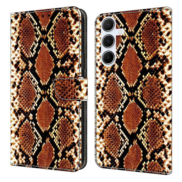 Galaxy A17/A26 Plånboksfodral PU-läder Pattern Printing Brun