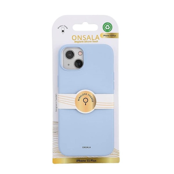 Onsala Mobilskal till iPhone 15 Plus MagSafe Silikon - Ljusblå Blå