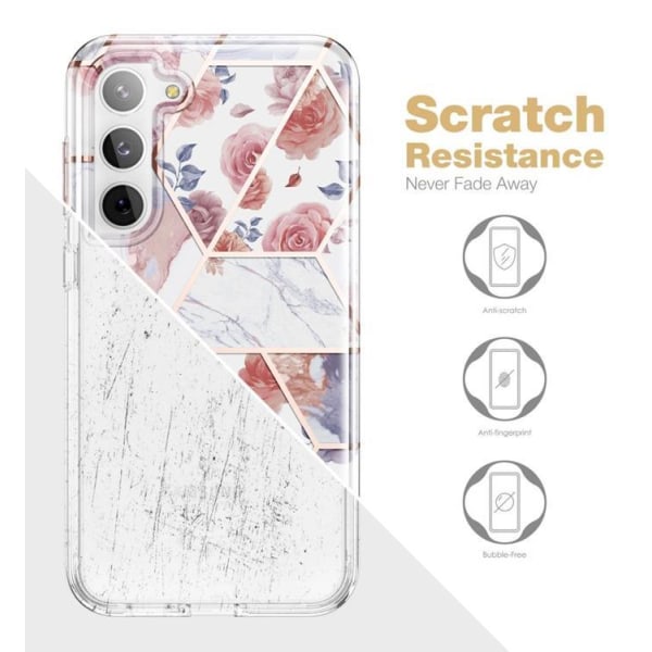 Tech-Protect Galaxy S23 Cover Velar Marble - vaaleanpunainen