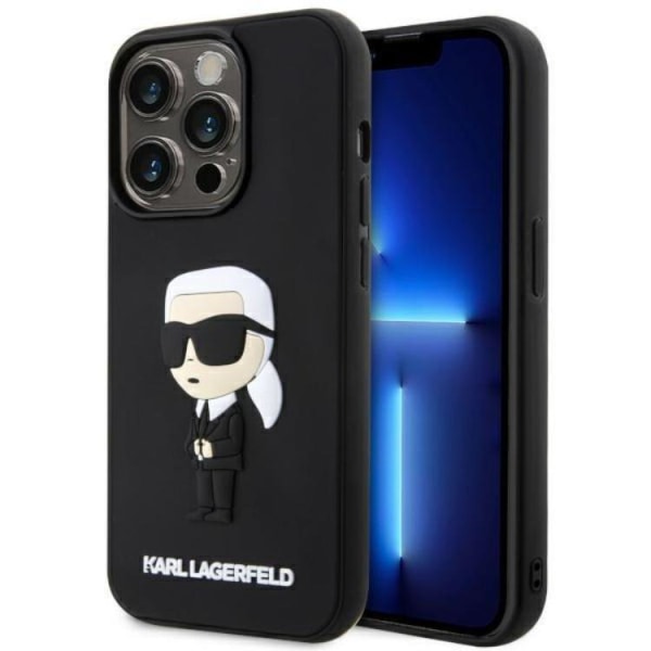 Karl Lagerfeld iPhone 14 Pro Max matkapuhelimen suojakuori kumi Ikonik 3D