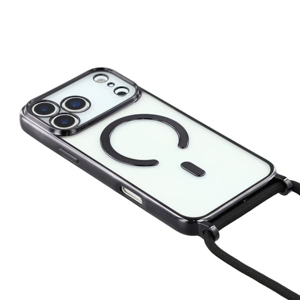 Mobilskal till iPhone 17 Pro Max MagSafe Electroplating TPU - Svart Svart