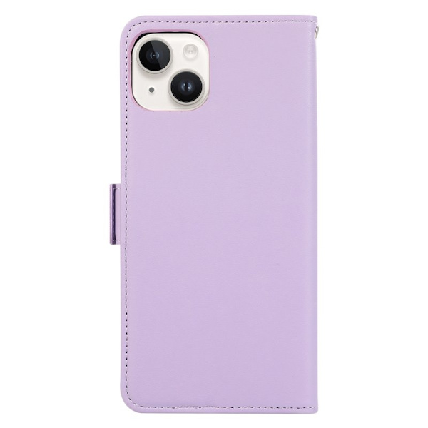 ABEEL iPhone 15 Plånboksfodral RFID-Skydd Lila