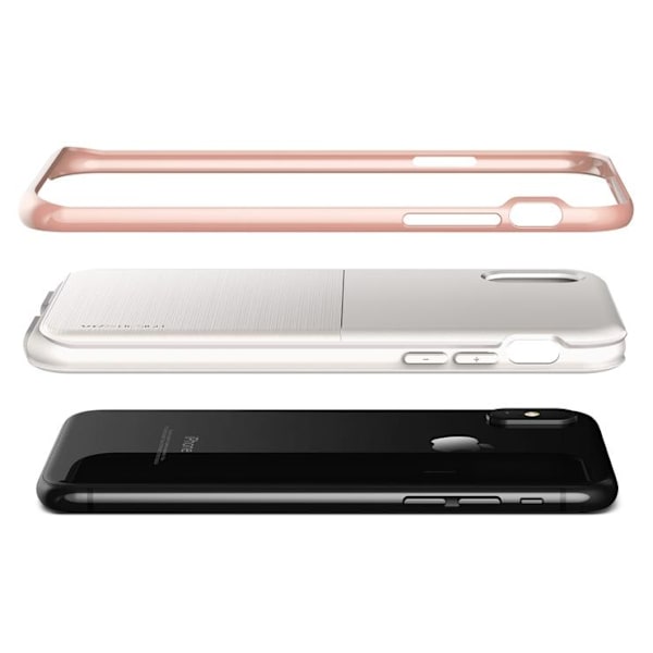 Verus High Pro Shield Skal till Apple iPhone XS / X (Vit - Rose Gold) Vit