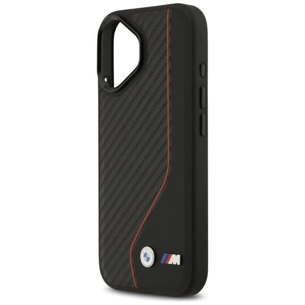 BMW Mobilskal till iPhone 17 MagSafe M Carbon Line & Logo - Röd Röd