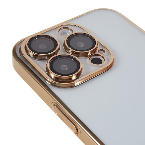 X-LEVEL Mobilskal till iPhone 13 Pro TPU+PC Guld med Kameralinsskydd