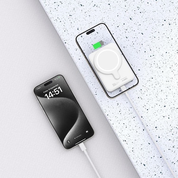 Magsafe Powerbank 5000mah PB10 LifeMag - Vit Vit