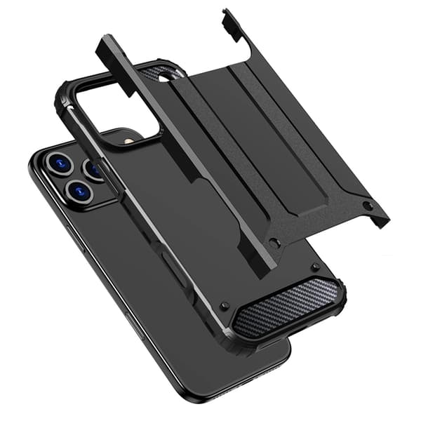 Mobilskal till iPhone 17 Pro Hybrid Armor - Svart Svart