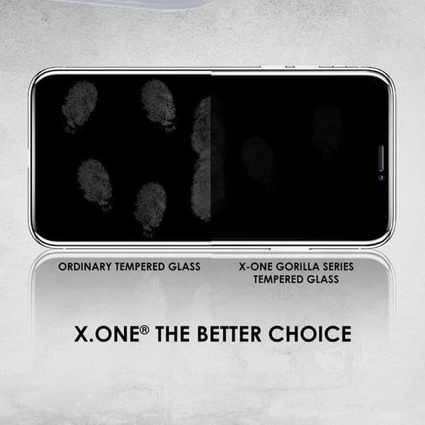 X-One iPhone 15 Pro Max Hærdet Glas Skærmbeskytter Matte - Sort Svart