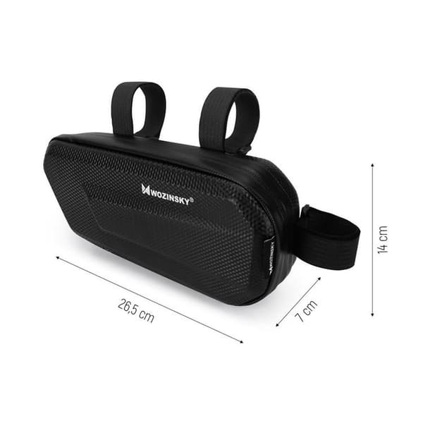 Wozinsky Cykeltaske Til Cykelramme 1.5 L - Sort Black