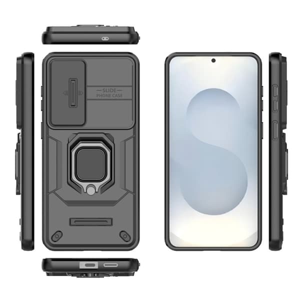 Mobilskal för Samsung Galaxy S26 Plus PC + TPU Kickstand - Svart