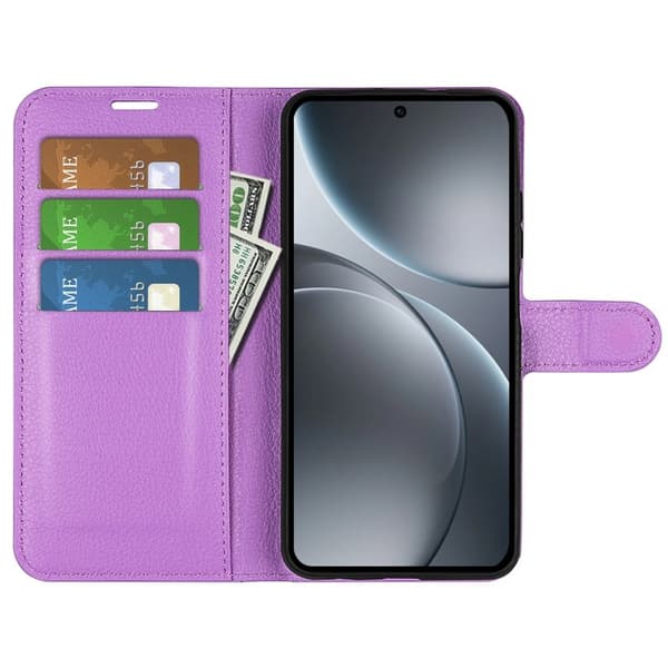 AMORUS Oppo Find X9 Pro 5G Plånboksfodral Konstläder Stöd - Lila