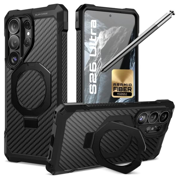 SupCase Mobilskal Til Galaxy S26 Ultra Magsafe UB Grip - Aramid Svart