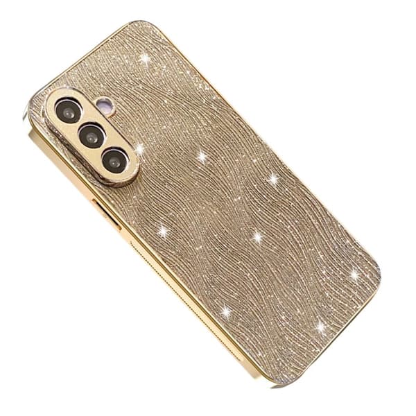 Mobilskal för Samsung Galaxy S26 Elektropolerad Textur PU + TPU - Guld