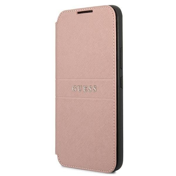 Guess Saffiano Stripes Fodral Galaxy S22 Plus - Rosa