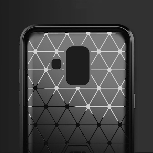 Galaxy A6 (2018) Skal Forcell Carbon Mjukplast - Svart Svart