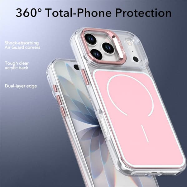 Mobilskal till iPhone 17 Pro MagSafe Lens Kickstand TPU + PC - Rosa Rosa