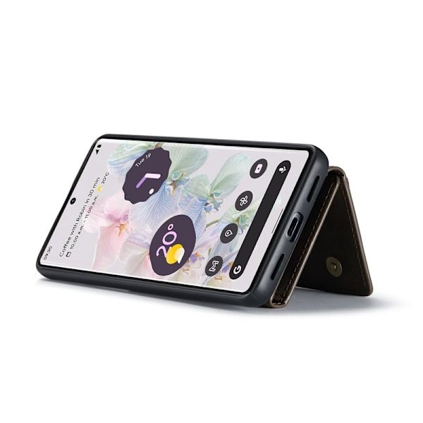DG.MING Magnetiskt Konstläder Plånboksfodral Google Pixel 7 Pro Brun