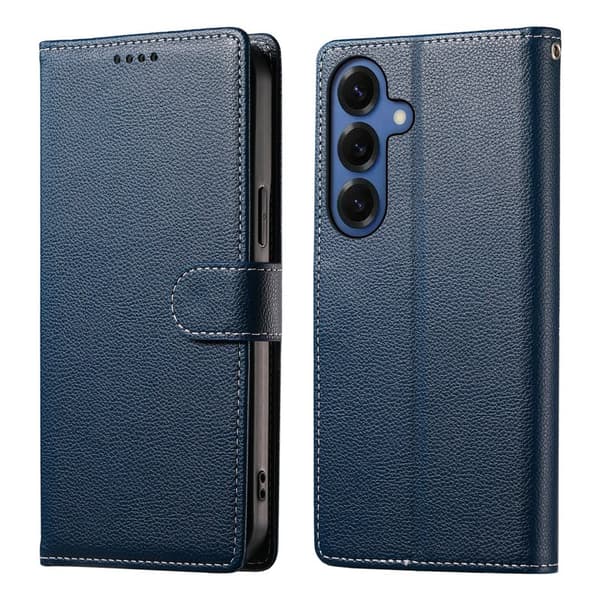 Plånboksfodral för Samsung Galaxy S26 Magnetiskt Konstläder - Mörkblå