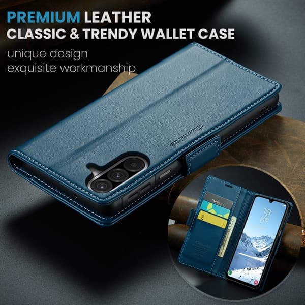 CASEME Plånboksfodral Konstläder för Samsung Galaxy A26 5G - Blå