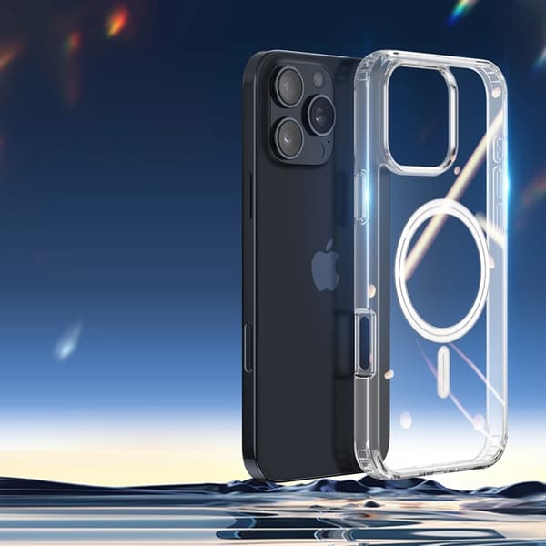 Dux Ducis telefontaske til iPhone 16 Pro Max Magsafe Clin - Gennemsigtig Transparent