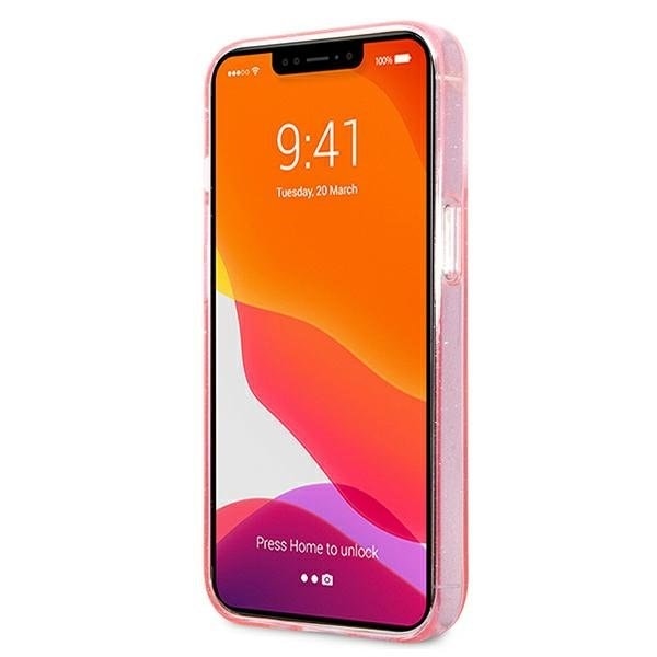 Karl Lagerfeld Glitter Karl`s Head Skal iPhone 13 Pro Max - Rosa Rosa
