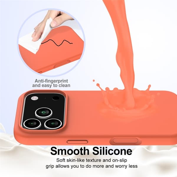 Mobilskal till iPhone 17 Pro Max MagSafe Silikon Anti-Drop - Orange Orange