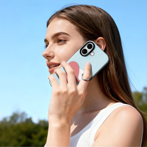 DUX DUCIS Mobilskal till iPhone 17 med Fingerring/Rem Luvy Series Rosa