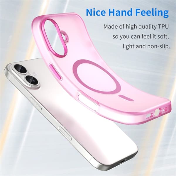Mobilskal till iPhone 17 MagSafe Slim Matte Translucent - Rosa Rosa