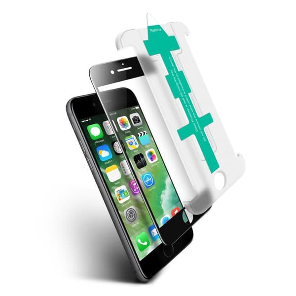 CoveredGear Easy App hærdet glas skærmbeskytter til iPhone 6S/6 - sort Black