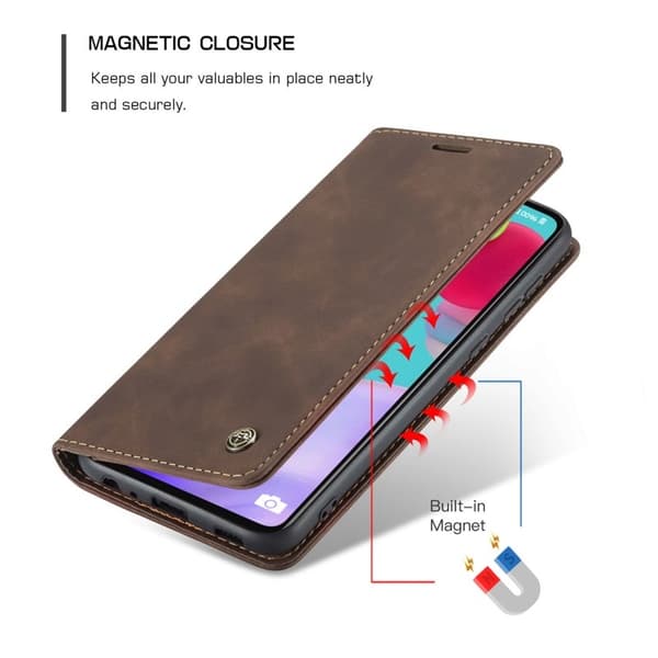 CASEME Plånboksfodral Konstläder till Samsung Galaxy A52 5G - Brun