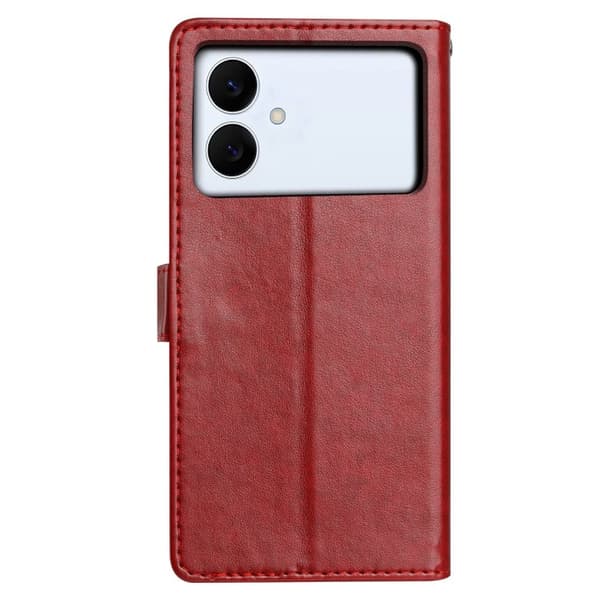 Samsung Galaxy S26 Edge Plånboksfodral Konstläder Ställ - Röd
