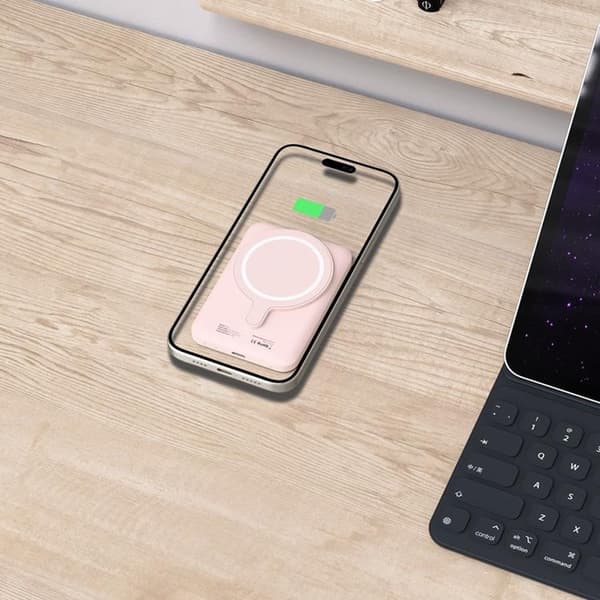Tech-Protect PB10 Lifemag Magsafe Powerbank 5000mah - Lyserød Rosa