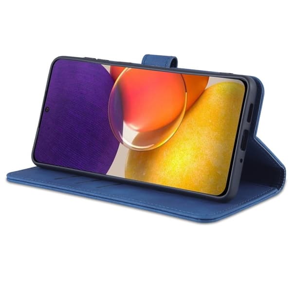 AZNS Samsung Galaxy A73 5G Plånboksfodral Konstläder - Blå
