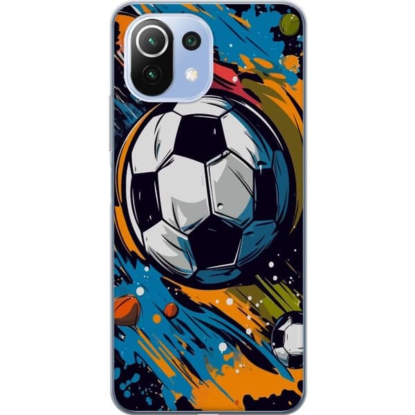 Mobilcover til Xiaomi 11 Lite 5G NE med Fodbolde