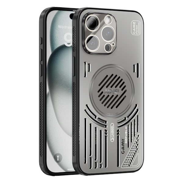 ABEEL Mobilskal till iPhone 14 Pro Max Aluminium + PC + TPU - Grå