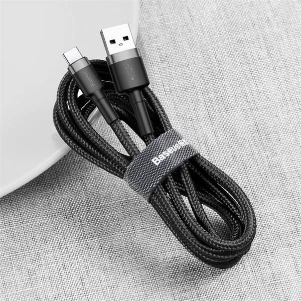 BASEUS USB Cafule til USB C Kabel 0,5M - Sort Black